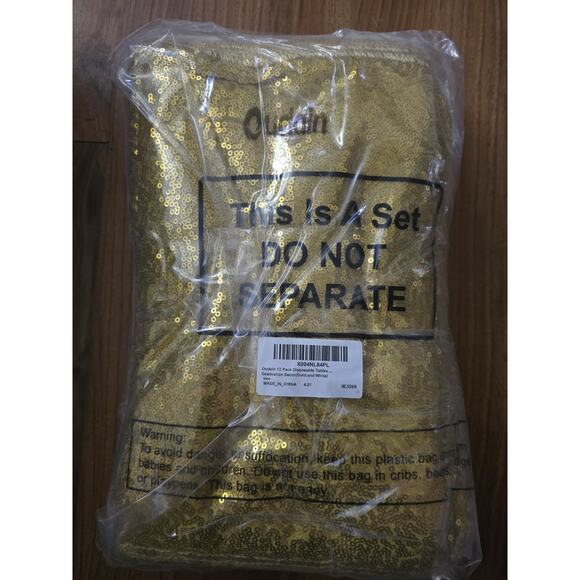 Oudain 12 Pack Glitter Sequin Table Runner with Disposable Tablecloth Set Table - Picture 1 of 2